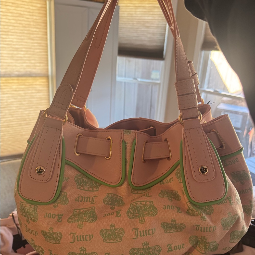 Juicy Couture Pink and Green Shoulder Bag - Picture 2 of 3